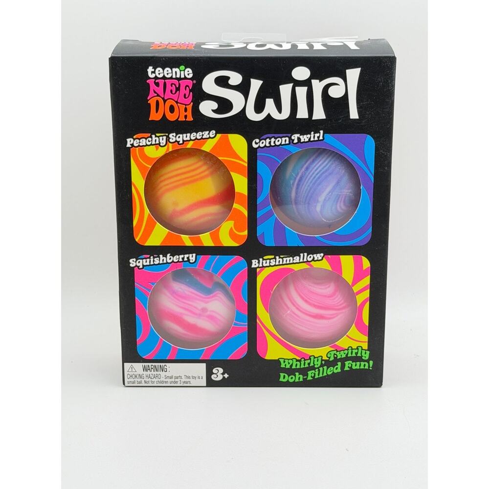 Teenie NeeDoh Swirl Stress Balls Set Of 4 – Peachy Squeeze Cotton Twirl Squishbe